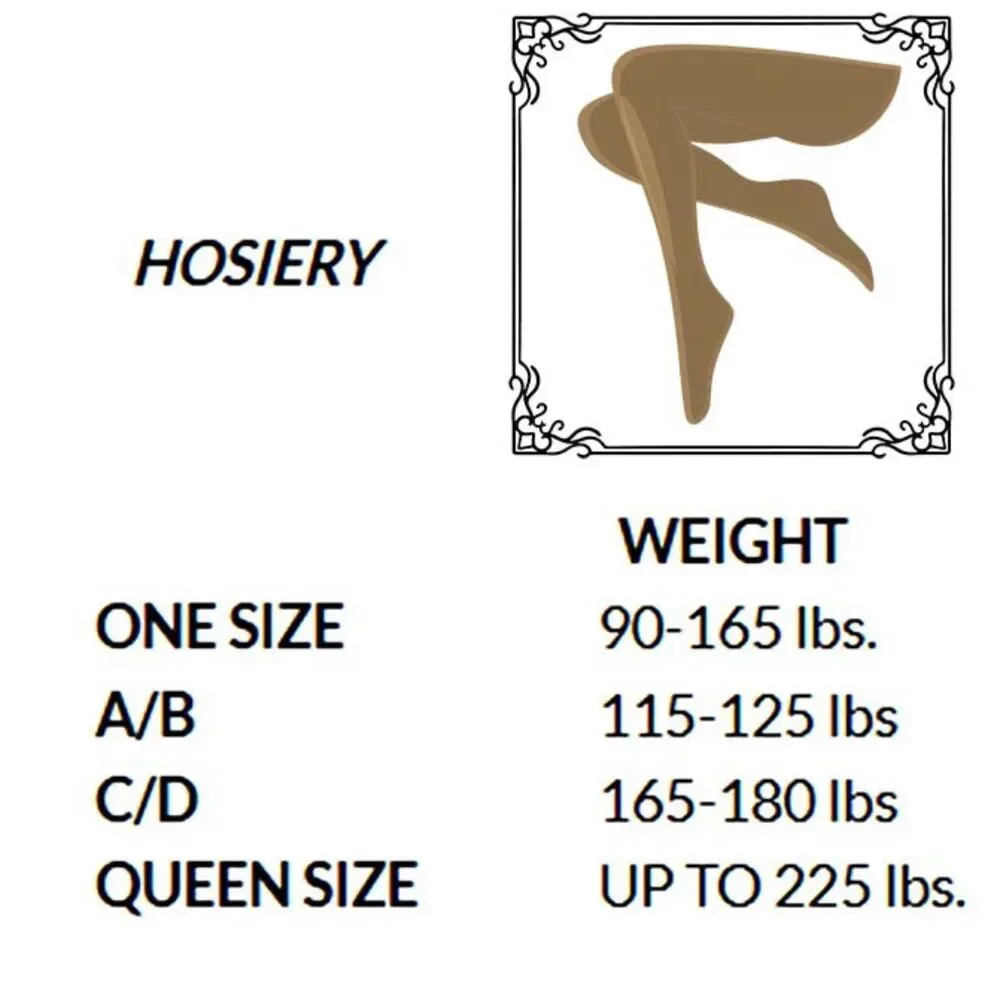 Control Top Sheer Pantyhose Womens One Size OS Black Tights Spandex Hosiery